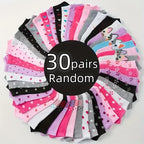 Heart Print Ankle Socks – Candy Colored Cotton Hosiery for Valentine's Day