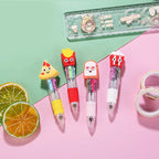 Cartoon Food Multi-Color Ballpoint Pens – Cute Stationery for School Office