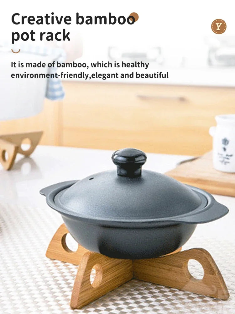Wooden Cross Trivet – Heat-Resistant Foldable Mat for Kitchen Dining