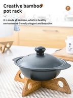 Wooden Cross Trivet – Heat-Resistant Foldable Mat for Kitchen Dining