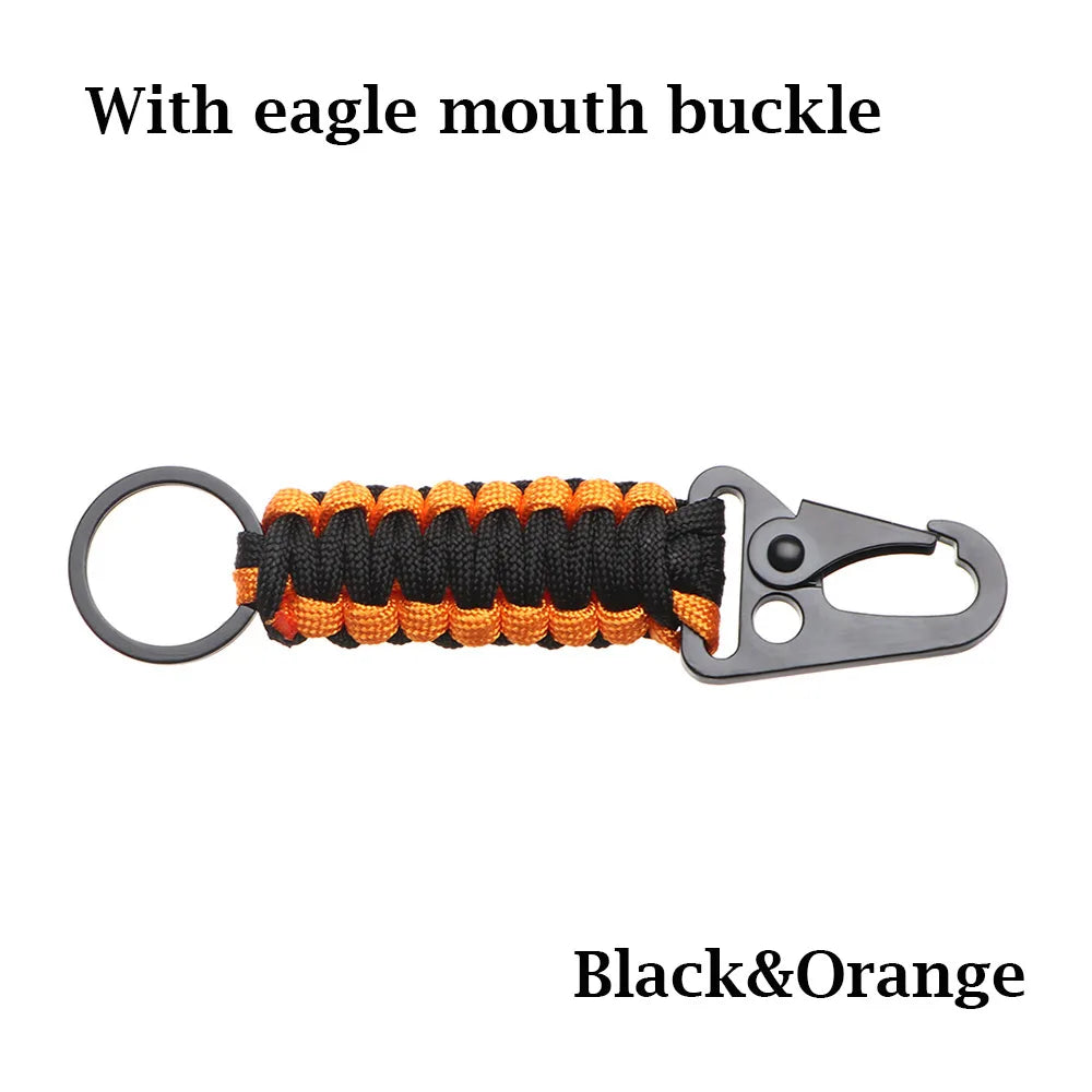 Paracord Survival Keychain – Military Carabiner for Outdoor Camping Gear