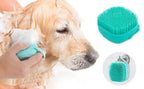 Silicone Pet Grooming Brush – Shampoo Dispenser for Dogs and Cats Bathing