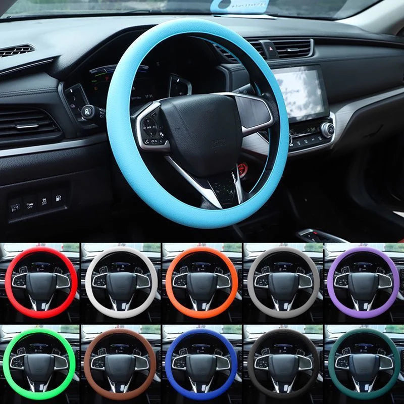 Silicone Steering Wheel Cover – Anti-slip Protective Grip for Universal Cars