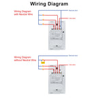 Smart Wifi Touch Light Switch – No Neutral Wire Required for Home Automation