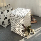 Foldable Cotton Linen Laundry Basket – Large Storage Bin for Home Organization