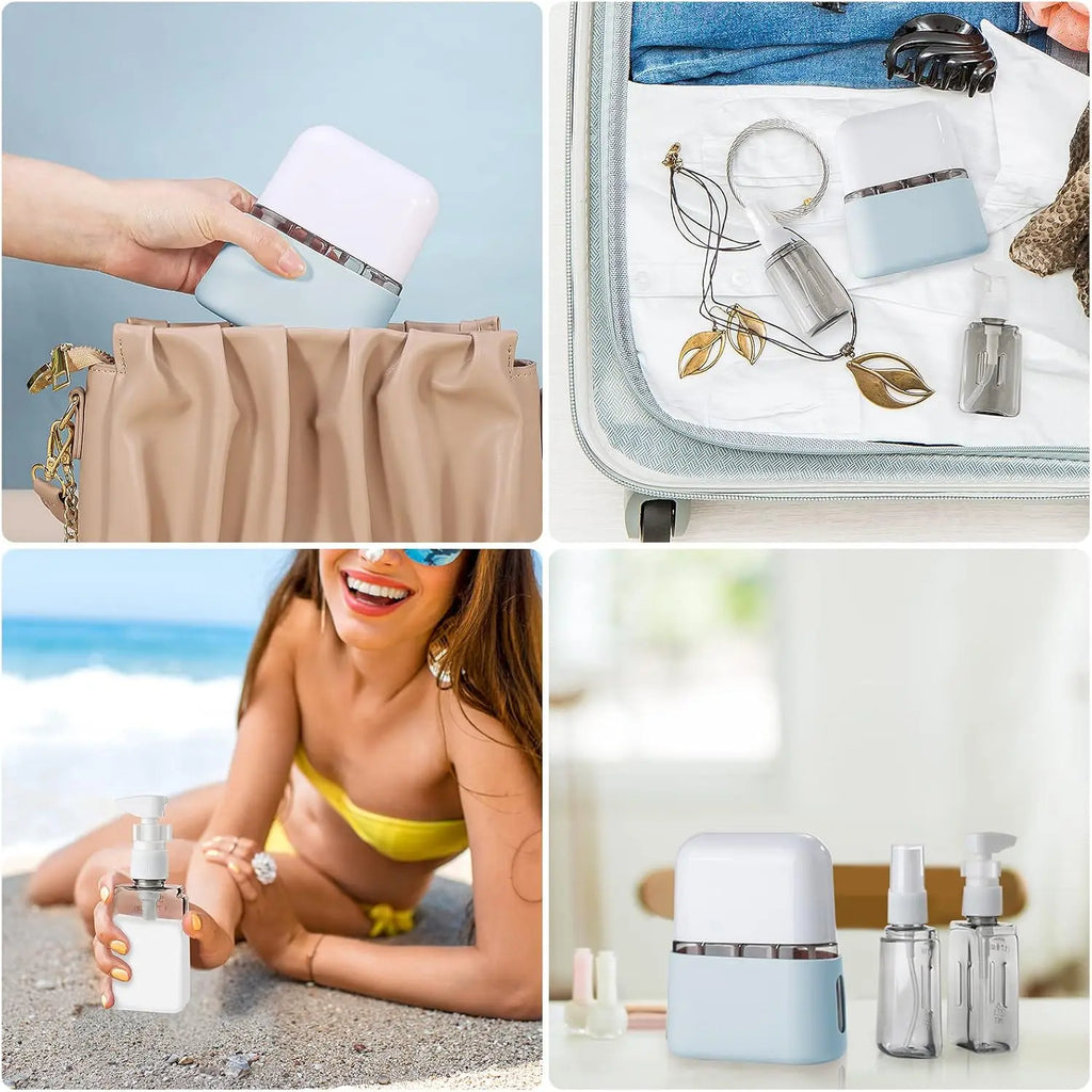 4-in-1 Travel Bottle Set – Leak Proof Refillable Containers for Toiletries