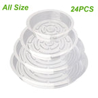 Clear Plastic Plant Drip Trays – Sturdy Round Saucers for Indoor Outdoor Pots