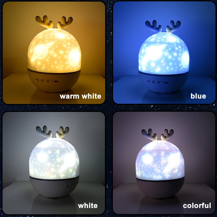 Rotating Galaxy Music Projector – Bluetooth LED Night Light for Kids Bedroom