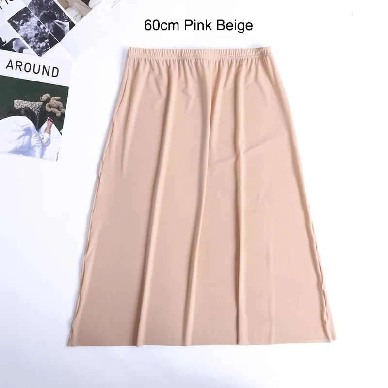 Ice Silk Half Slip – Plus Size Anti-Chafing Underskirt for Summer Dresses