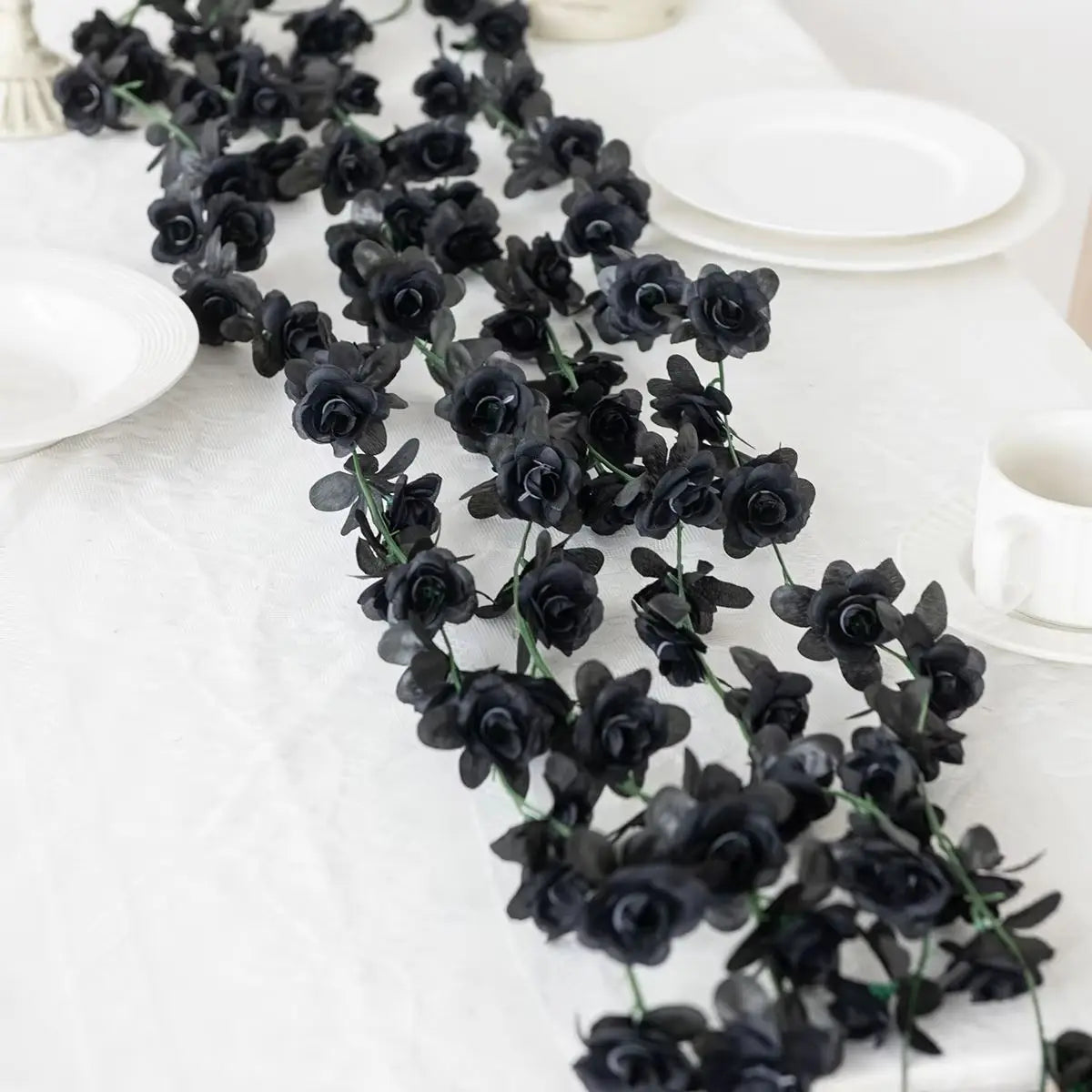Artificial Rose Vine – 250cm Silk Flower Garland for Wedding Home Decor