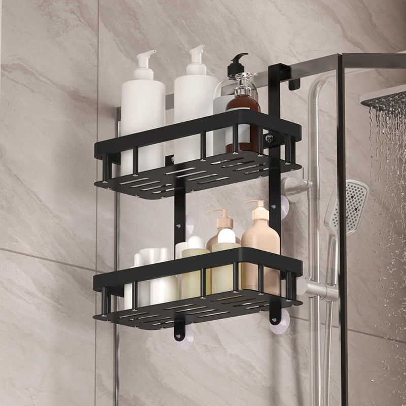 Three-Layer Wall Mounted Bathroom Rack – Shower Storage Organizer