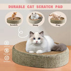 Oval Sisal Cat Scratching Bed – Wear-Resistant Pet Sleeping Mat for Cats