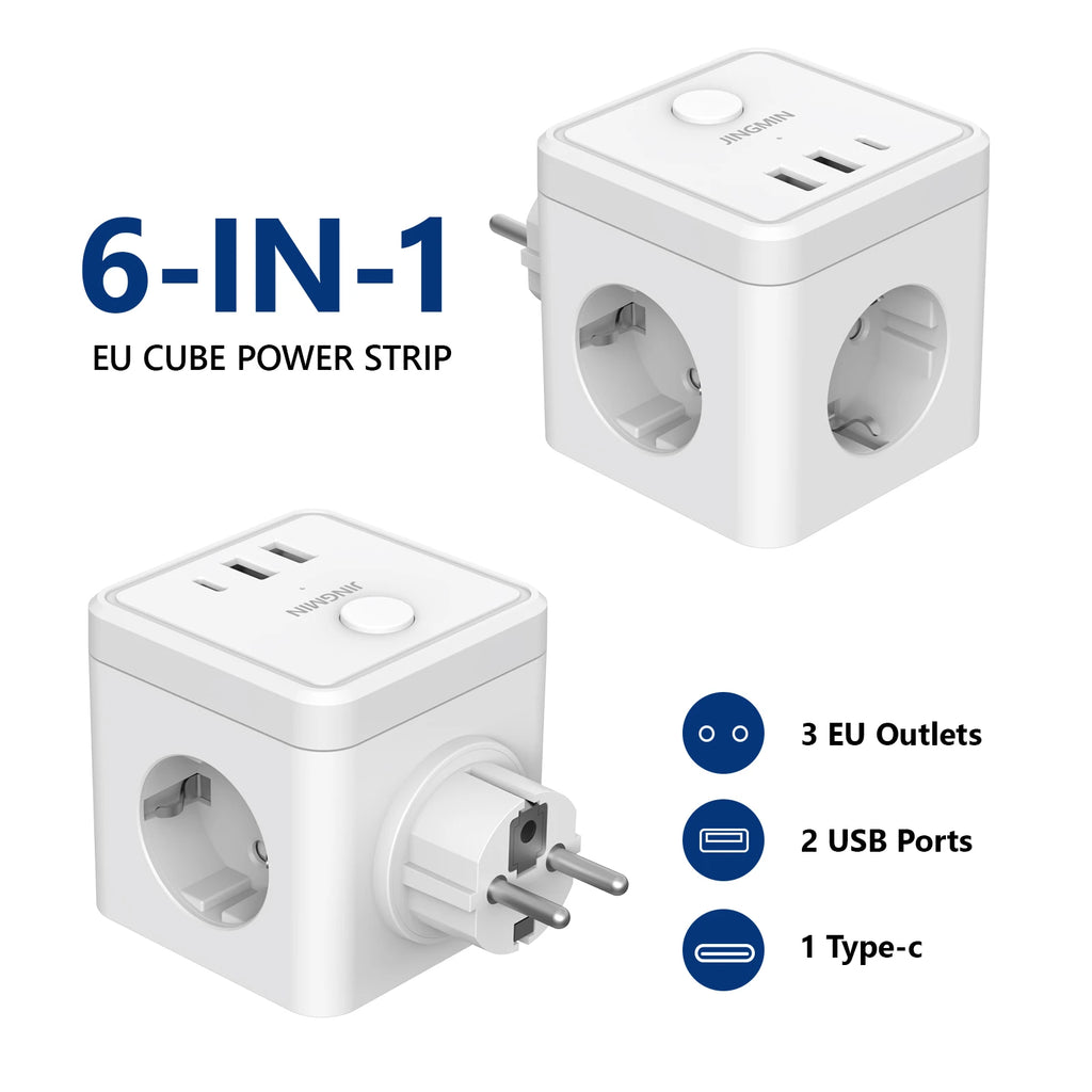 Wall Socket Extender – USB Charging Cube Adapter for Travel and Office