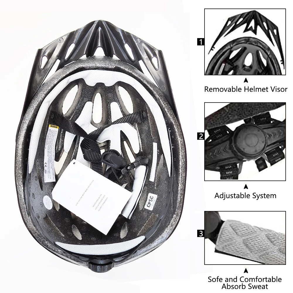 Lightweight Carbon Pattern Cycling Helmet – Breathable MTB Safety Gear