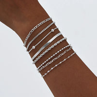 Stainless Steel Link Chain Bracelet – Stackable Silver Jewelry for Women