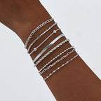 Stainless Steel Link Chain Bracelet – Stackable Silver Jewelry for Women