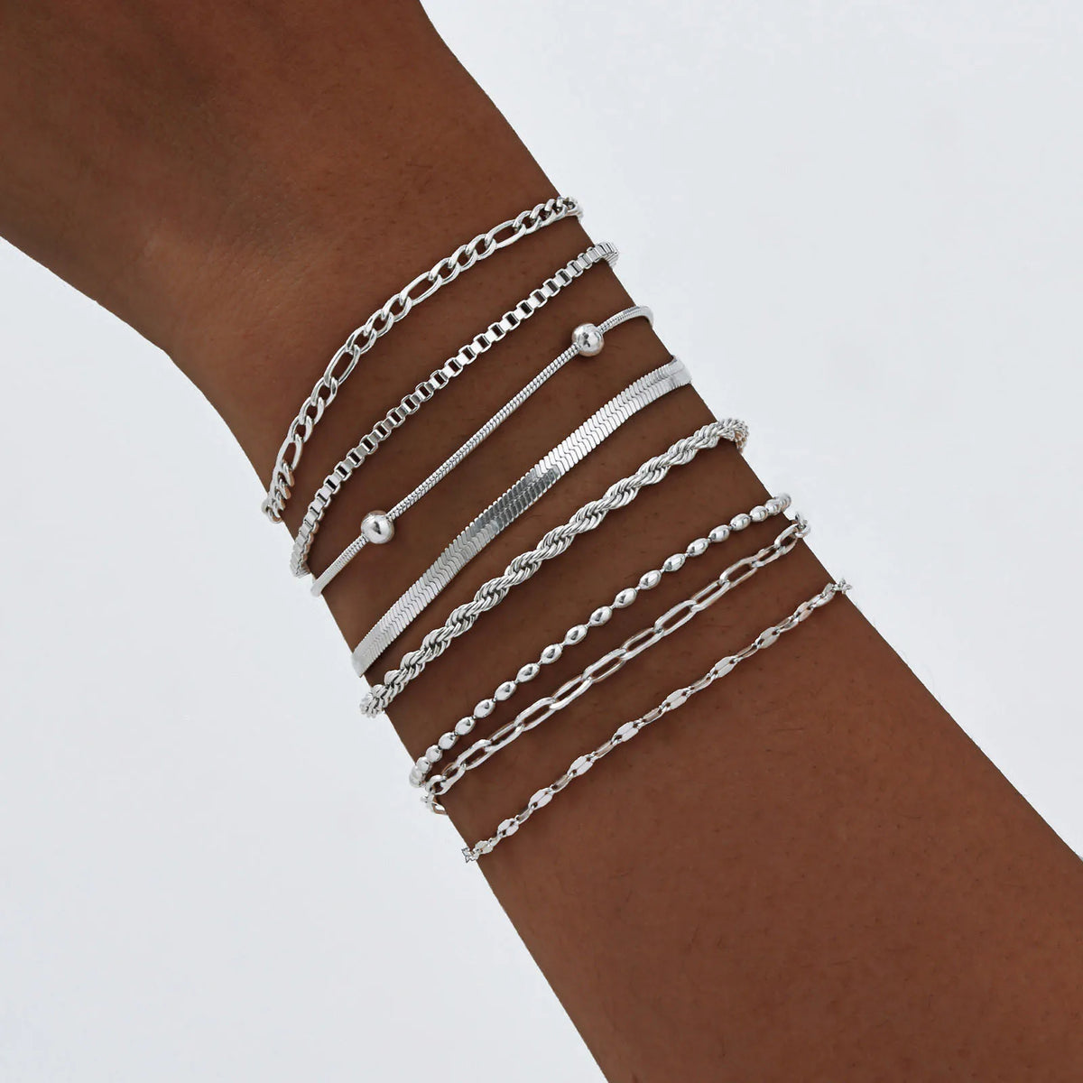 Stainless Steel Link Chain Bracelet – Stackable Silver Jewelry for Women