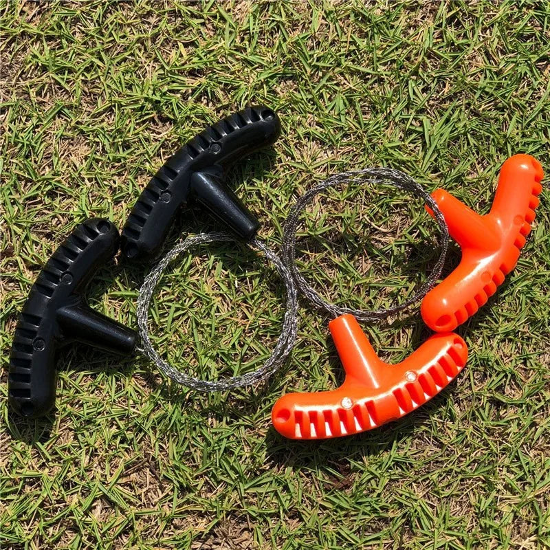 Portable Stainless Steel Wire Saw – Manual Cutting Tool for Outdoor Camping