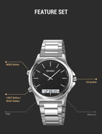 Digital Sport Watch – Waterproof Triple Time Display for Men