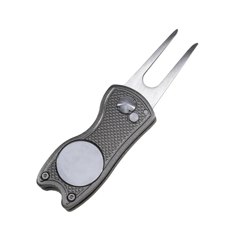 Foldable Golf Divot Tool – Groove Cleaner for Putting Green Training