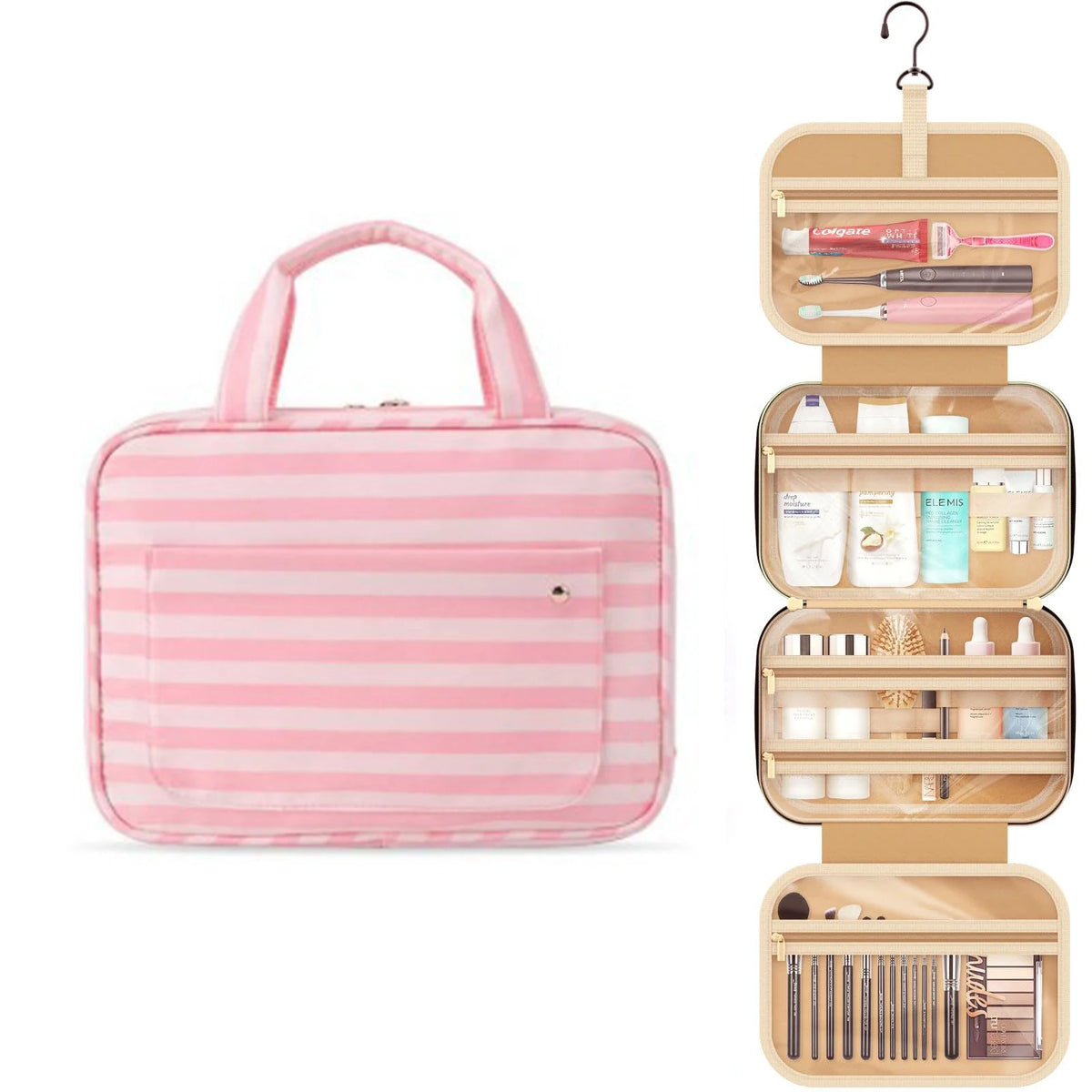 Foldable Toiletry Bag – Waterproof Travel Organizer for Cosmetic Storage