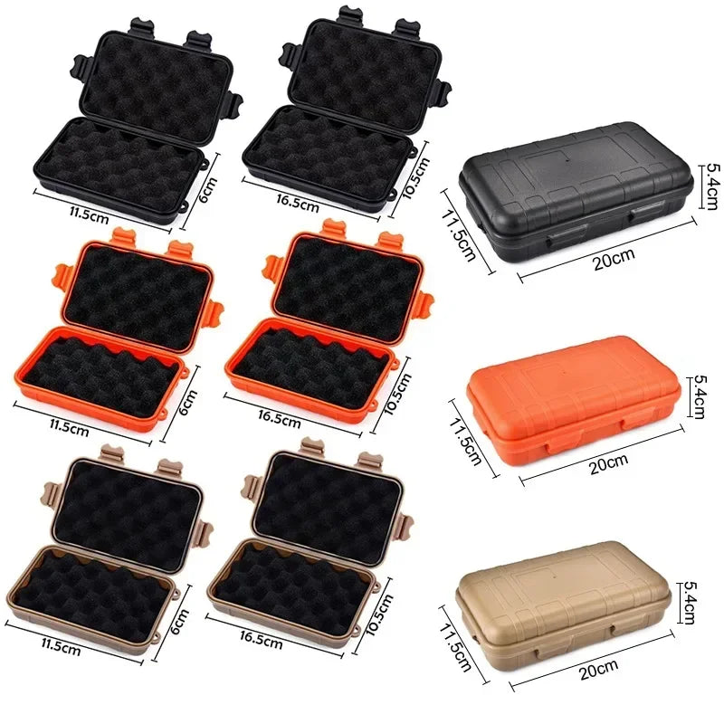 Waterproof Plastic Survival Case – Sealed Storage for Camping and Travel