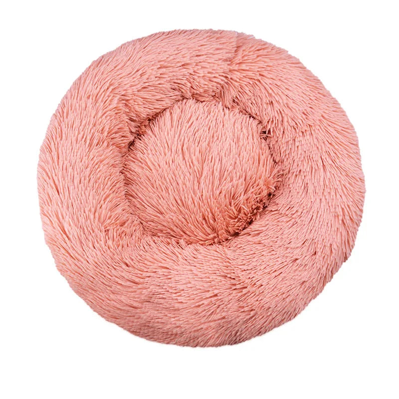 Plush Round Pet Bed – Warm Washable Sofa for Small to Large Dogs and Cats