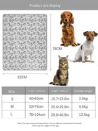 Soft Fluffy Pet Blanket – Cartoon Paw Print for Dogs and Cats