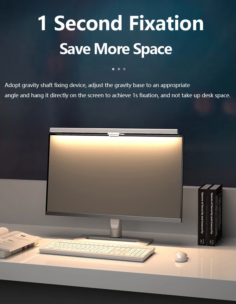 50cm Computer Monitor Light Bar – Stepless Dimming USB Lamp for Study Reading