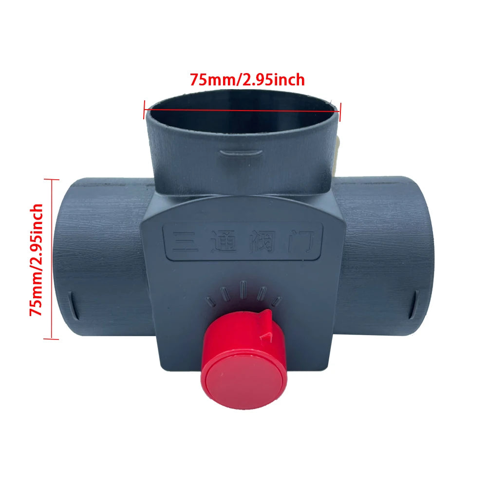75mm T-Branch Duct Connector – Adjustable Air Vent for Diesel Heaters