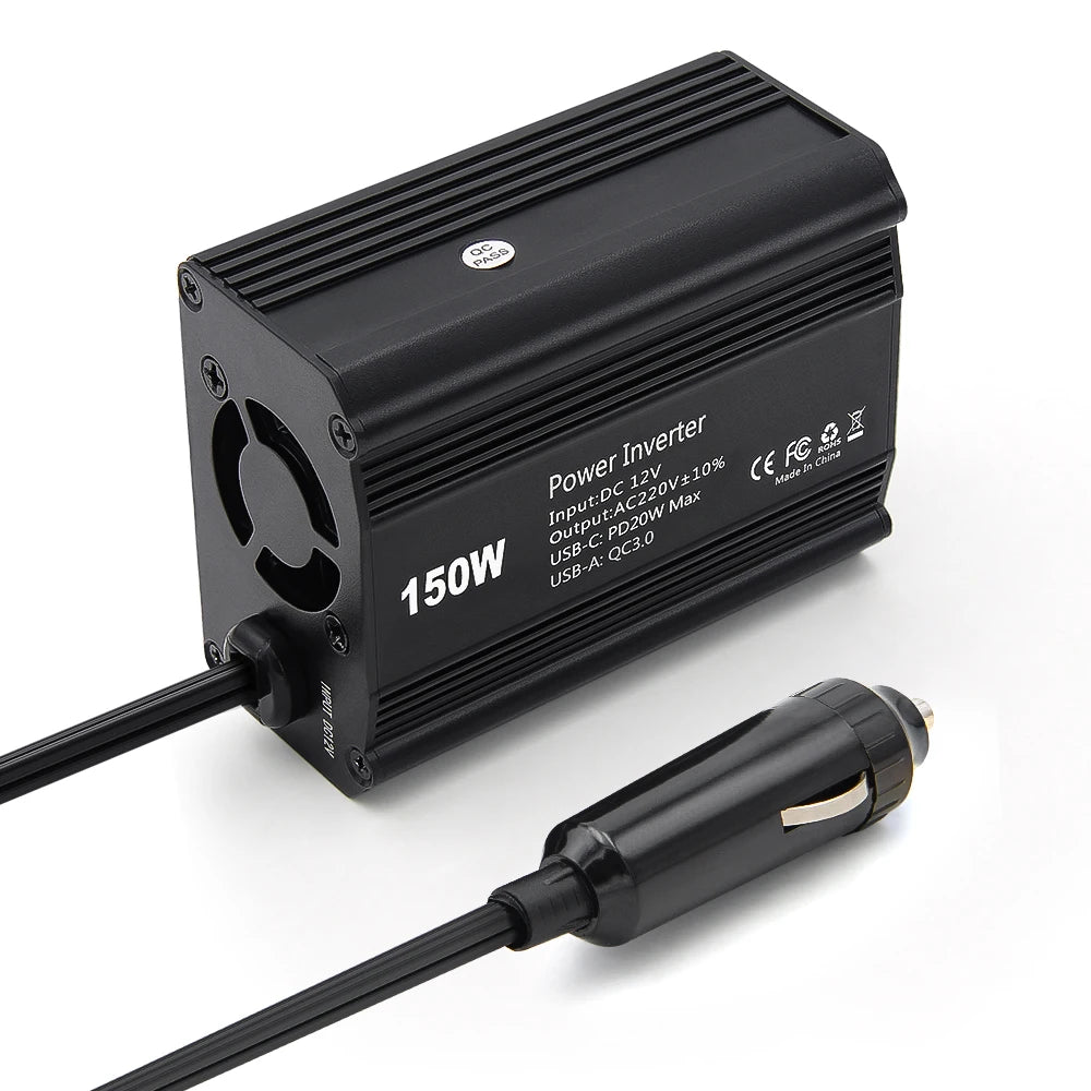 Car Power Inverter – 300W DC to AC Adapter for Road Trips and Travel