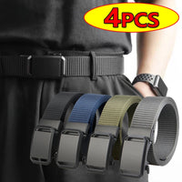 Tactical Canvas Belt – Durable Automatic Buckle for Men Outdoor Hunting