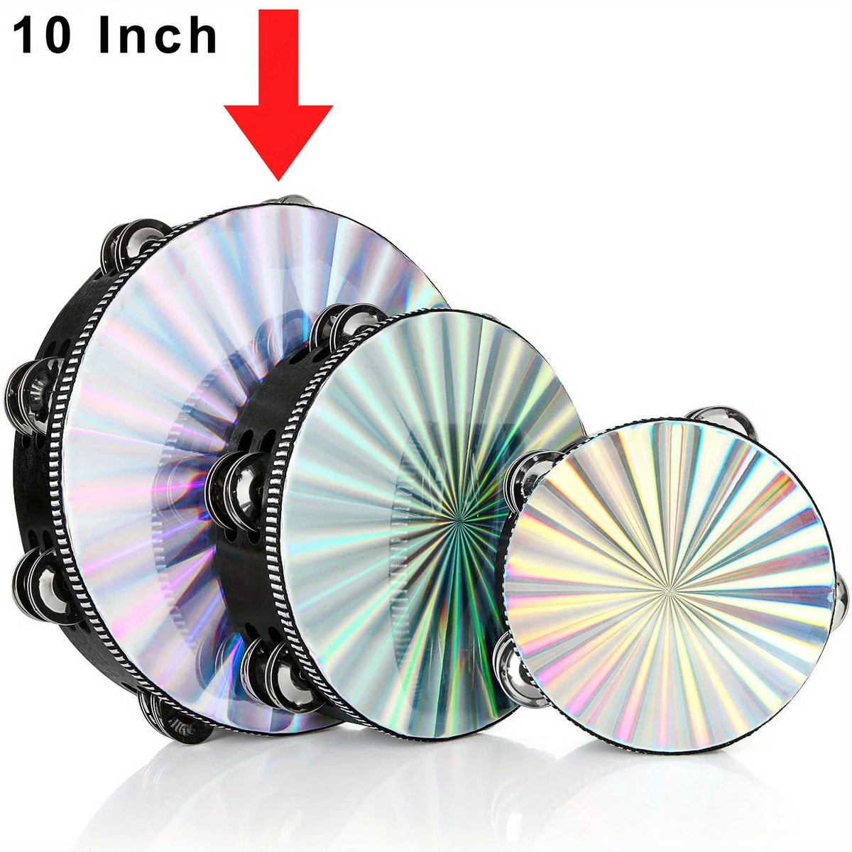 Double Row Radiant Tambourine – Handheld Rhythm Percussion for Music Education