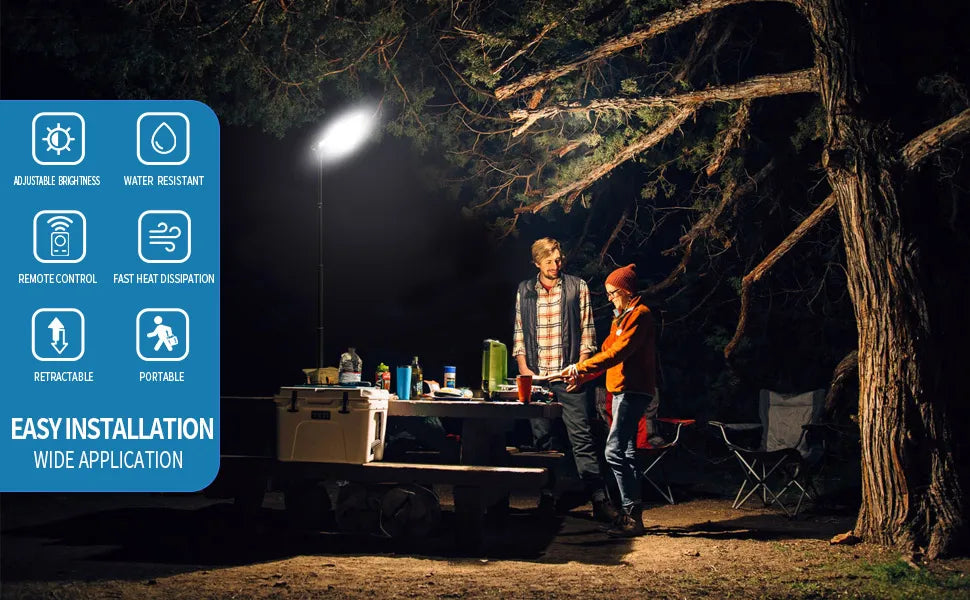 Portable LED Work Light – Telescoping Tripod for Outdoor Camping
