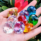 Crystal Diamond Paperweight – Large Cut Glass Gemstone for Wedding Decor