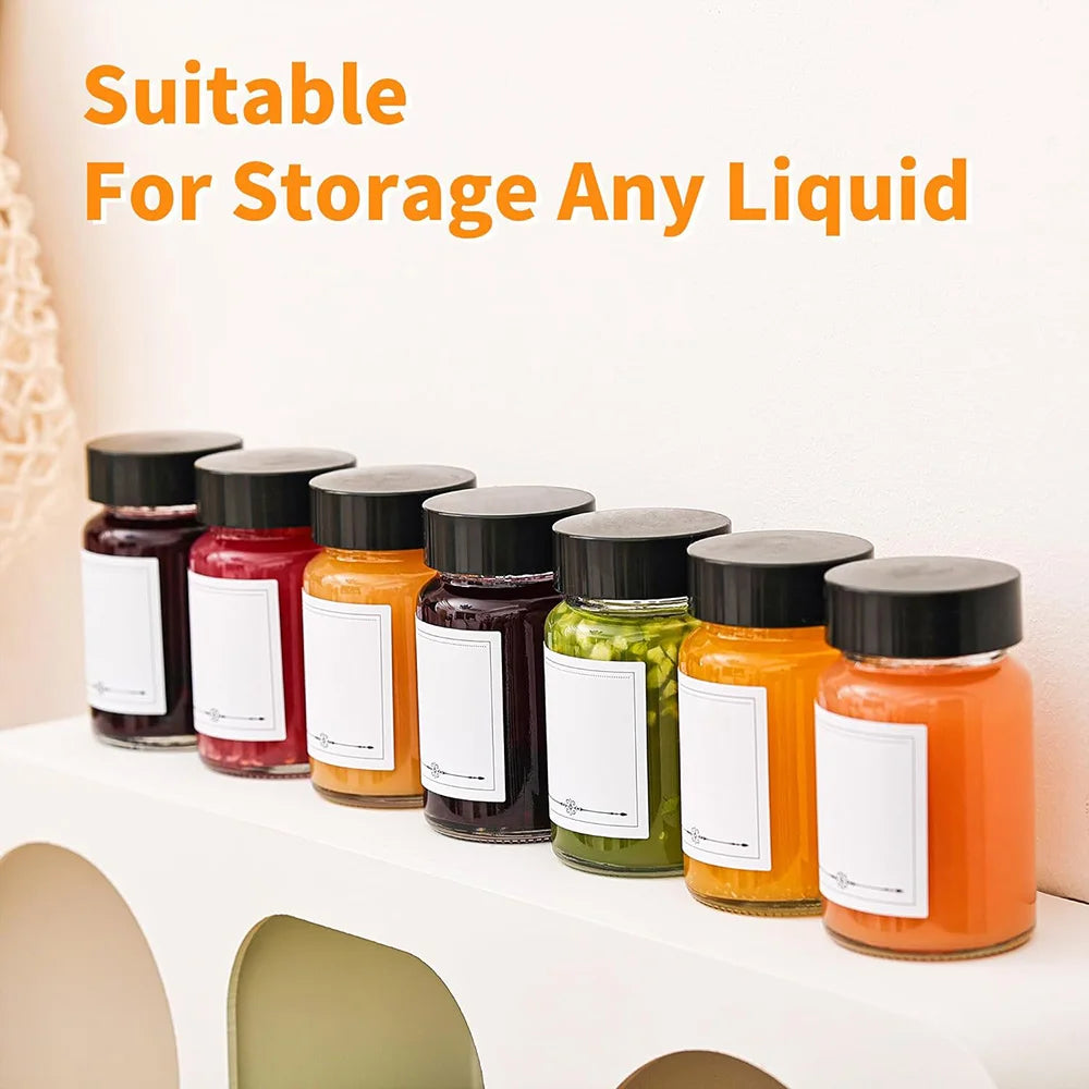 Clear Glass Shot Bottles – 60ml Wide Mouth Mini Jars for Travel and Storage