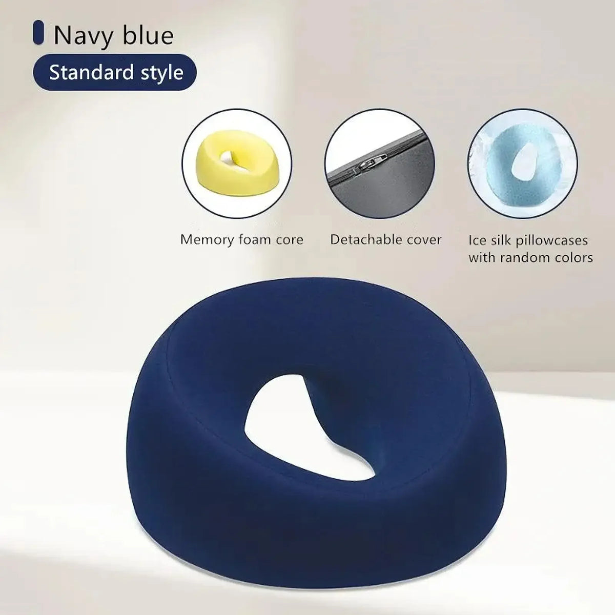 Memory Foam Face Down Pillow – Ergonomic Nap Rest for Office and Massage