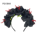 Mexican Rose Flower Crown – Boho Floral Headpiece for Halloween Party Wedding