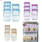 Reusable Mason Jar Zipper Bags – Leakproof Food Storage for Kitchen Snacks