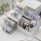 Transparent Desktop Organizer – Multi-Drawer Storage for Office Stationery