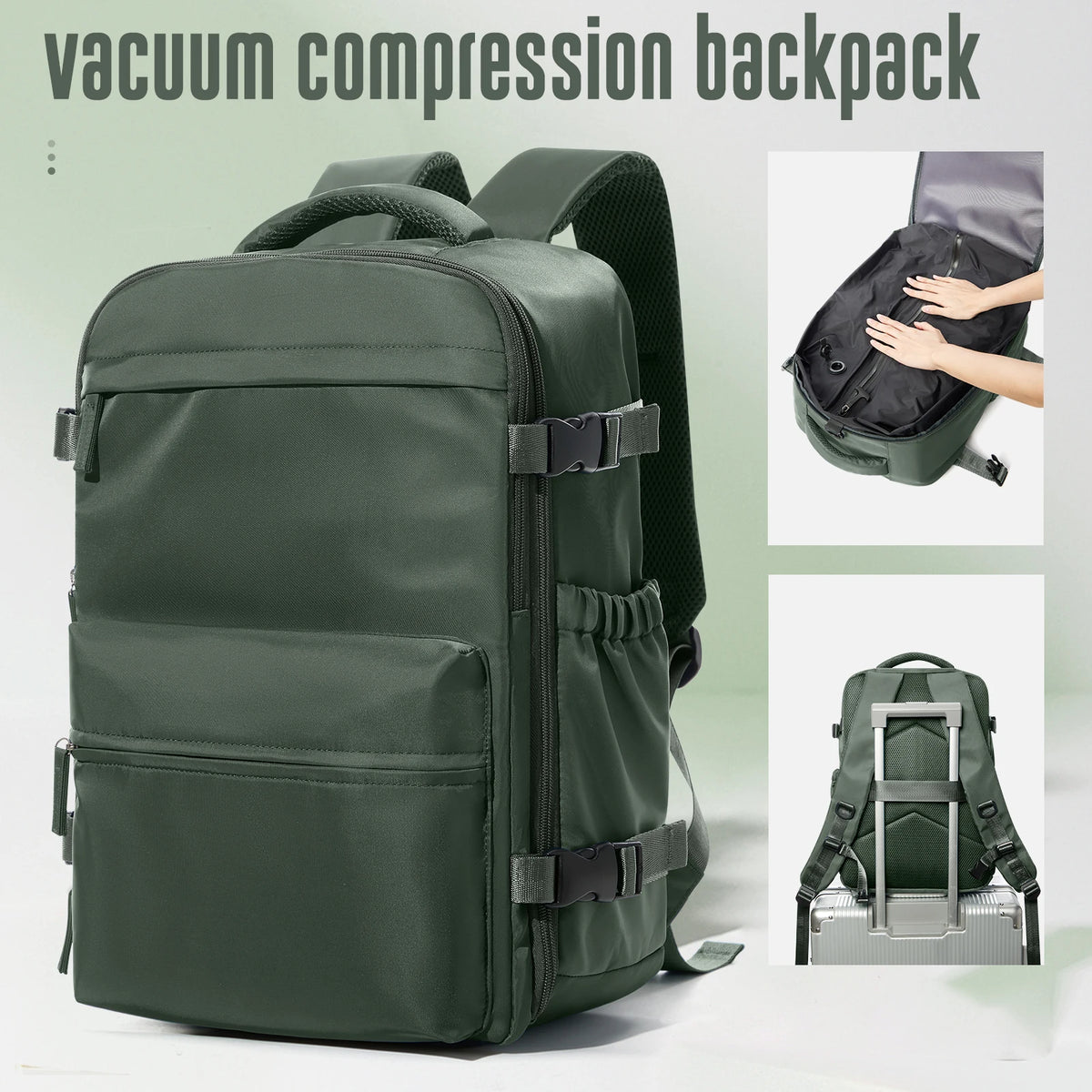Expandable Travel Laptop Backpack – Large Capacity Business Bag for Men and Women