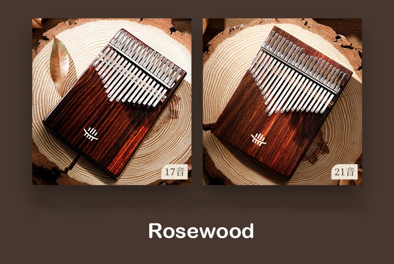 Hluru Wooden Kalimba – 21 Key Thumb Piano for Music Beginners and Education
