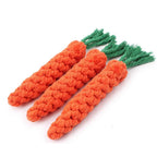 Braided Carrot Cotton Rope – Durable Molar Chew Toy for Puppy Teeth Cleaning