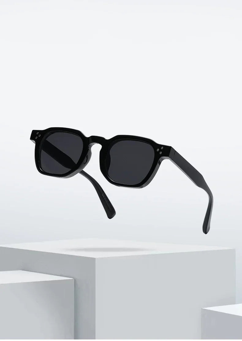 Vintage Rivet Oval Sunglasses – Leopard Anti Blue Light Frames for Men and Women