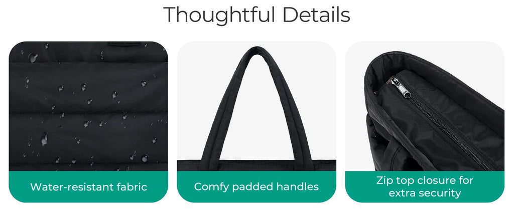 Large Capacity Tote Bag – Solid Color Commuter Handbag for Work and School