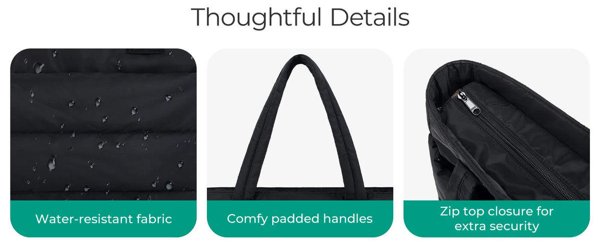 Large Capacity Tote Bag – Solid Color Commuter Handbag for Work and School