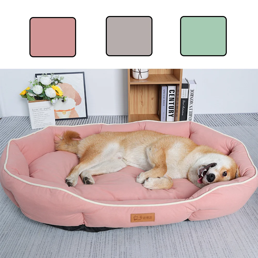 Large Pet Sofa Bed – Warm Orthopedic Cushion for Winter Dog and Cat Sleep