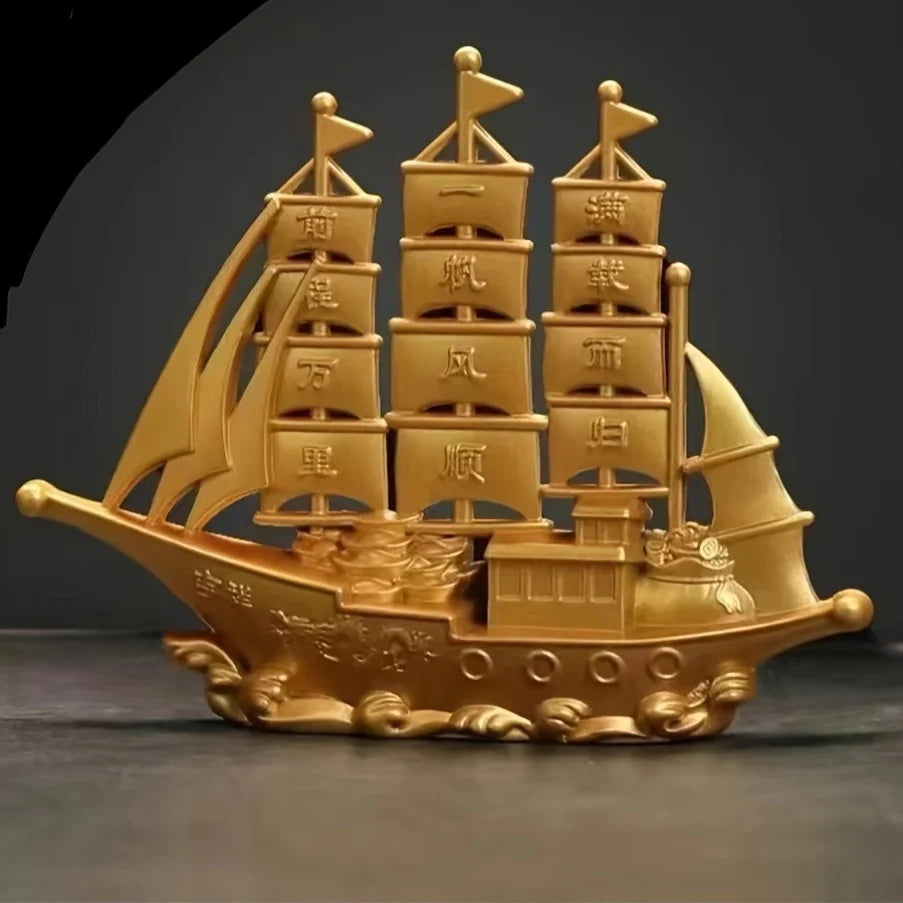 Metal Sailboat Ornament – Nautical Decor for Home and Office Desktop