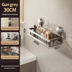 Corner Suction Storage Rack – Wall-Mounted Shelf for Bathroom Organization