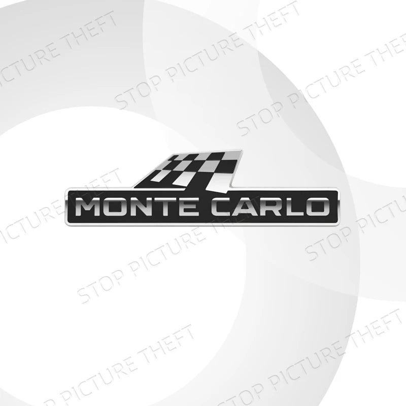 Metal Racing Flag Emblem – Monte Carlo Grille Badge for Skoda Sport Line